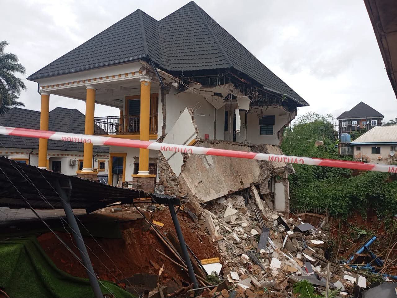 Torrential Rain: Two Buildings Collapse, Four Power Poles Fall in Awka