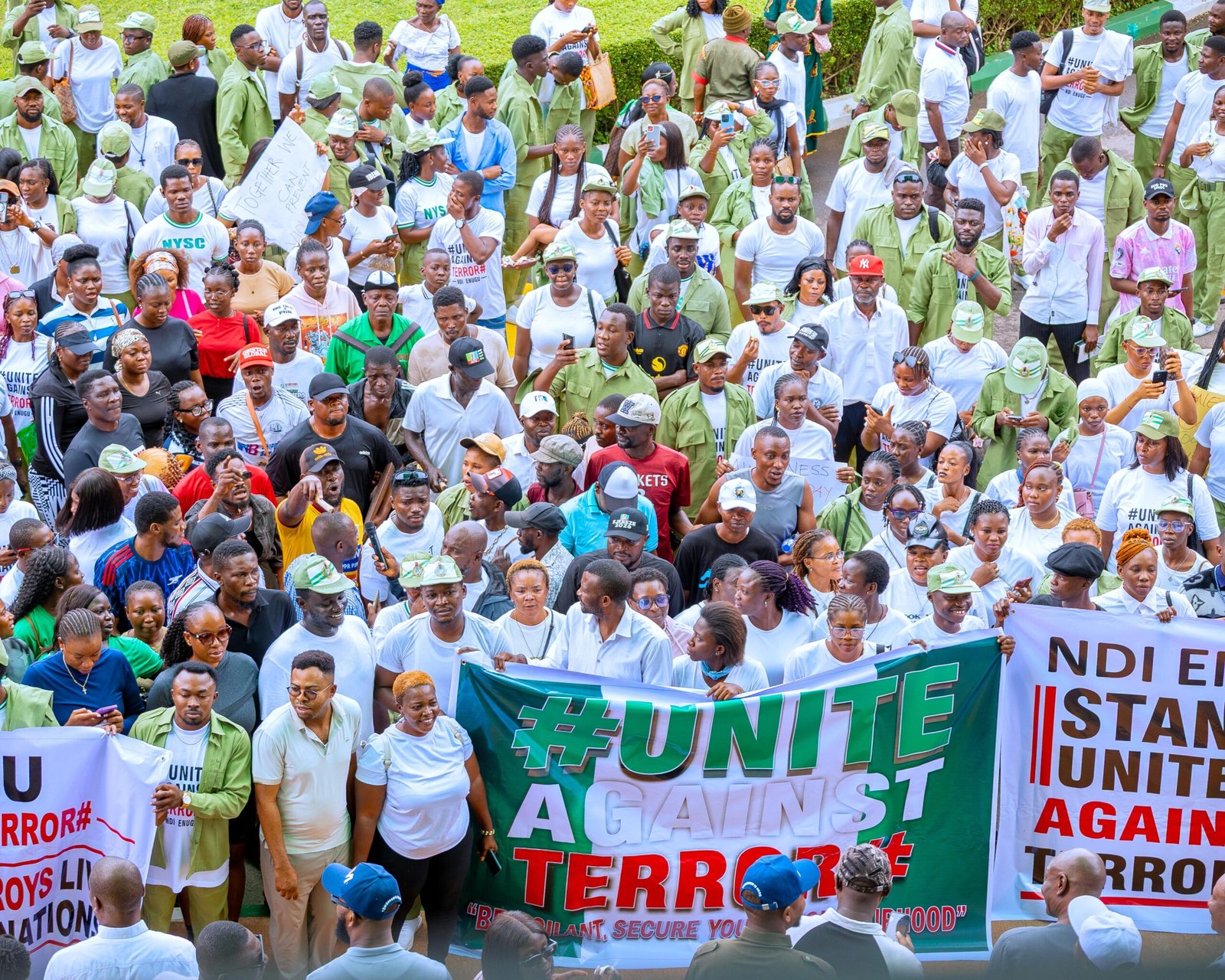 Enugu Youths March Against Terror, Back Mbah, FG’s Security Drive