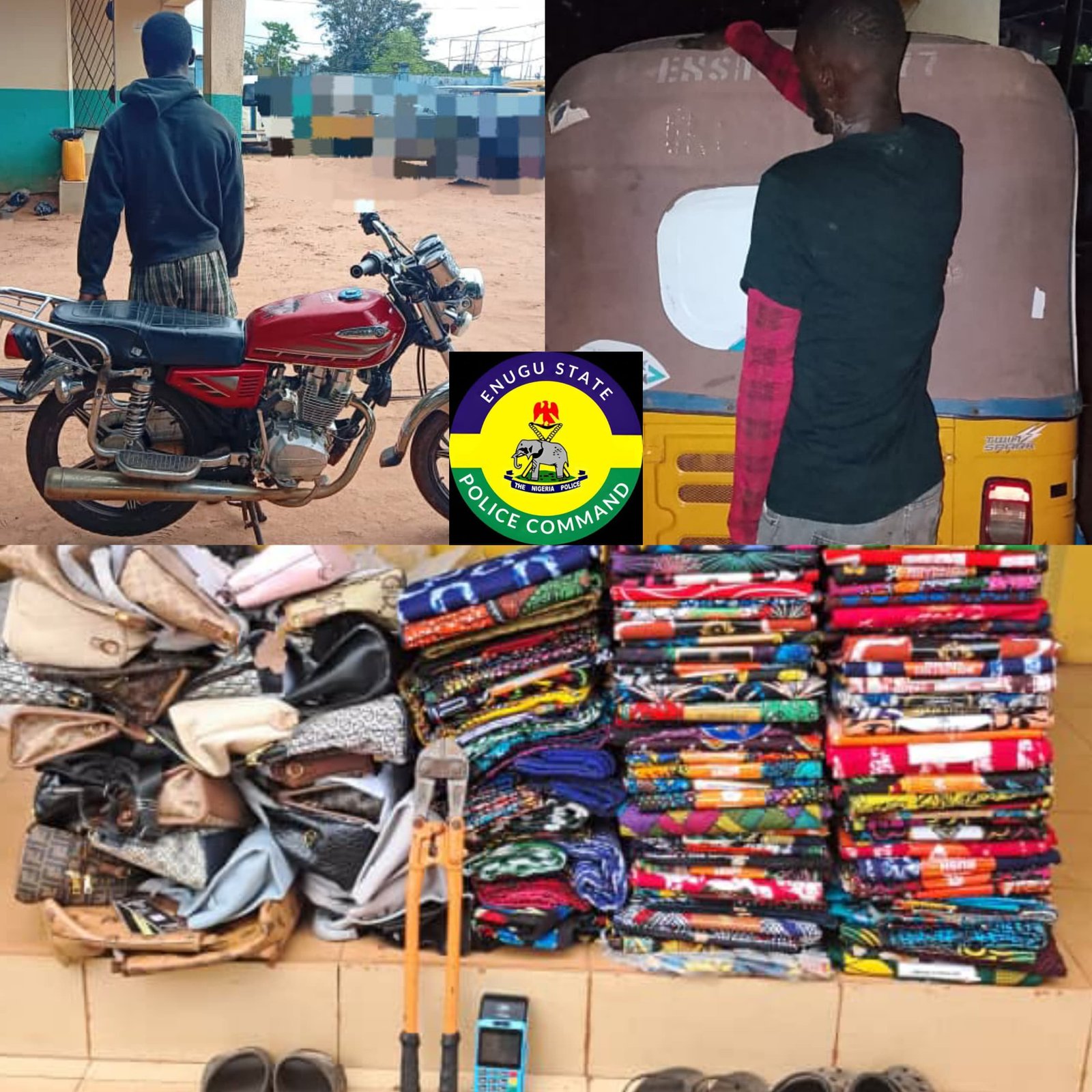 Police arrest two suspected thieves, recover tricycle, motorcycle in Enugu