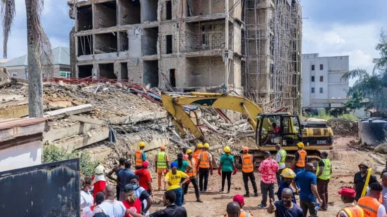 One dead, four rescued as four-storey building collapses in Enugu