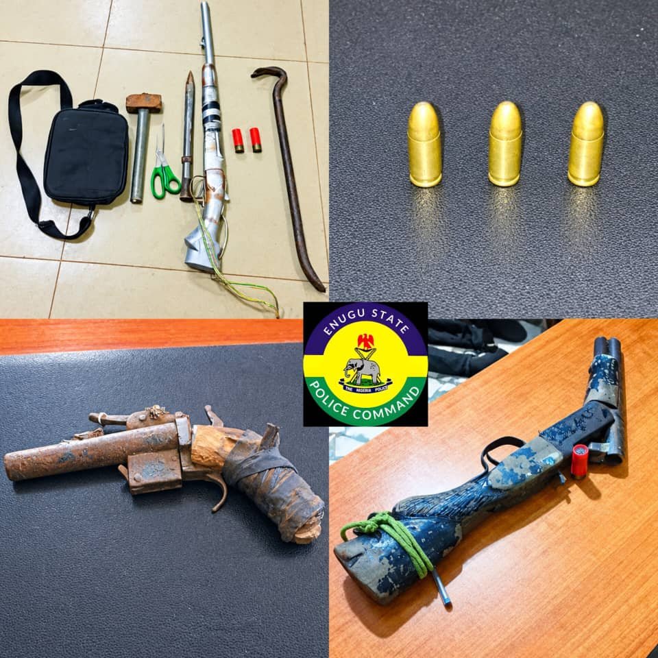 Police Arrest Five, Recover Firearms in Enugu